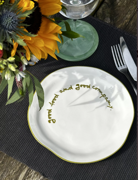 Servirni krožnik - "Good food and good company"