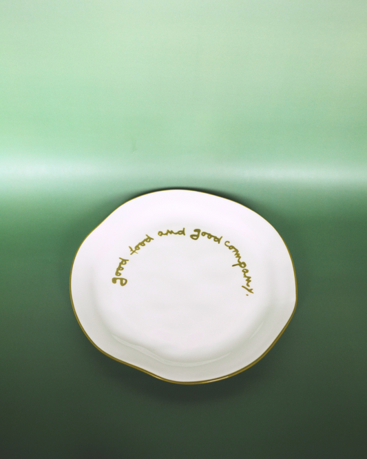 Servirni krožnik - "Good food and good company"